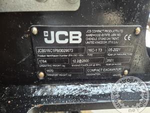 Mini bageri, JCB 16C-1 - 2021 LWTNIK - 935 UR - POWERTILT
