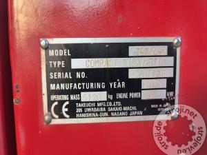 Mini bageri, TAKEUCHI TB250-2 - 2019 LETNIK - 2905 UR - 3X ŽLICA - AC