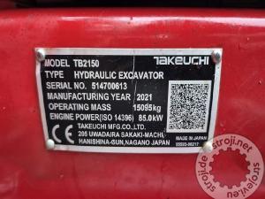 Bageri gusjeničari, TAKEUCHI TB2150 - POWERTILT - 2021 LETNIK - 2910 UR 