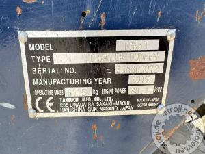 Damperi damperi guseničari, TAKEUCHI TCR50 - 2017 LETNIK - 2405 DELOVNIH UR