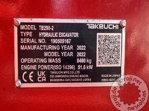 Mini bageri, TAKEUCHI TB290-2 - 2022 LETNIK - POWERTILT - 3X ŽLICA - 945