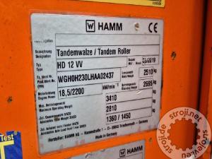 Valjci tandem valjak, HAMM HD 12 VV - 2019 LETNIK - 1180 DELOVNIH UR