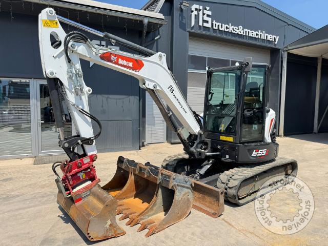 Mini bageri, BOBCAT E55Z - POWERTILT - 1445 DELOVNIH UR - 4X ŽLICE