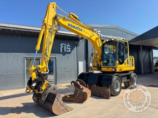 Bageri na kotačima, KOMATSU PW148-8 - TILTROTATOR - LETNIK 2014 - 2X ŽLICA