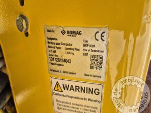 Valjci valjak za jarak, BOMAG BMP8500 - LETNIK 2020 - 705 DELOVNIH UR 
